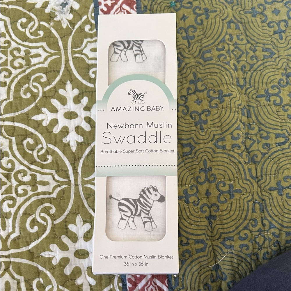 Amazing Baby Zebra Print Muslin Swaddle